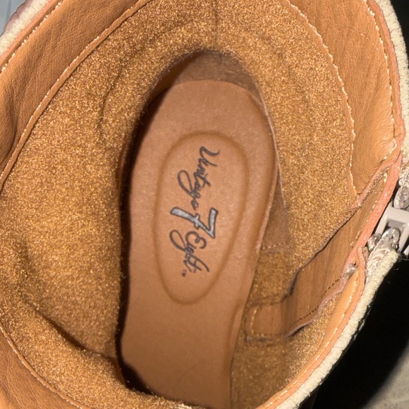 Women's Taupe Suede-Look Ankle Booties with Buckle and Side Zip NWT - Picture 2 of 6